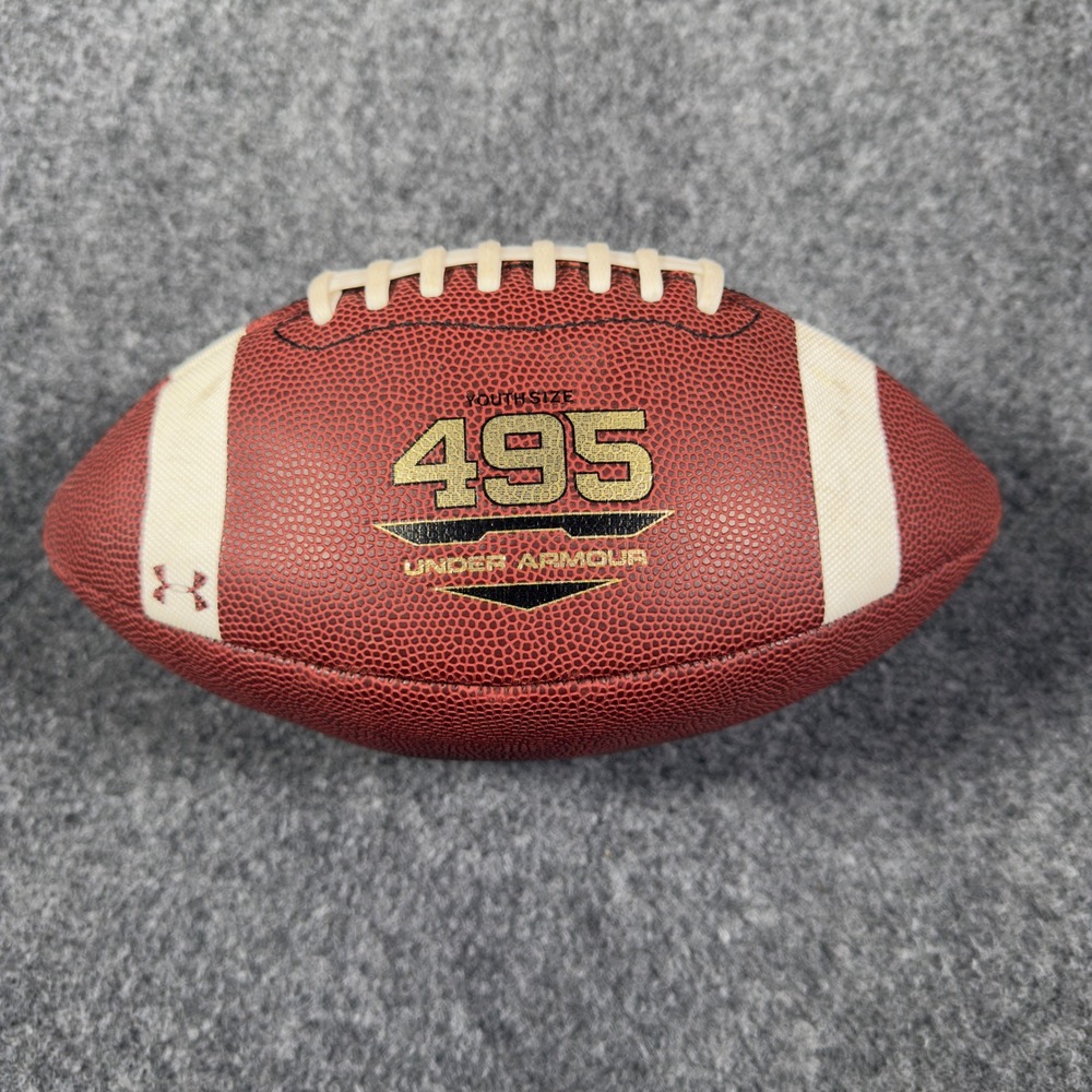 Under Armour 495 Football Youth Size Brown GripSkin Composite Leather